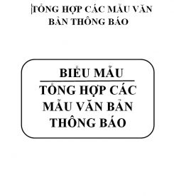 Tổng hợp các mẫu văn bản thông báo