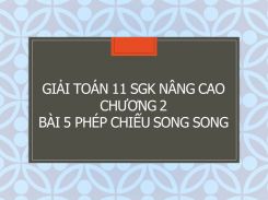 Giải Toán 11 SGK nâng cao Chương 2 Bài 5 Phép chiếu song song