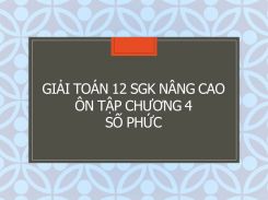 Giải Toán 12 SGK nâng cao Ôn tập Chương 4 Số phức