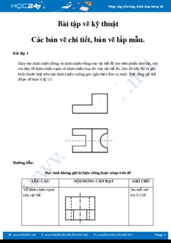 Hướng dẫn vẽ kỹ thuật cơ bản và nâng cao môn Công Nghệ 11
