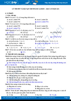 Lý thuyết và bài tập chương 3 Cacbon - Silic (có đáp án)