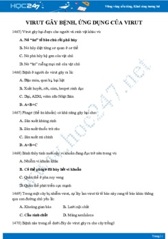 Câu hỏi trắc nghiệm ôn tập chuyên đề Ứng dụng của Virut Sinh học 10  có đáp án