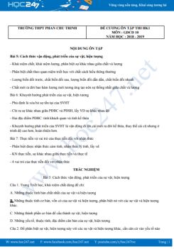 Đề cương ôn thi HK1 môn GDCD 10 năm 2018