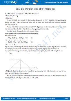 Giải bài tập Hóa học dựa vào đồ thị