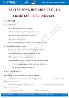 Bài tập tổng hợp về Lực- Biểu diễn lực môn Vật lý 8 có đáp án