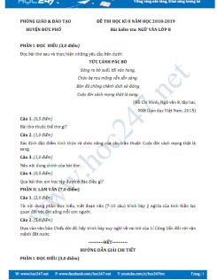 Đề thi HK2 môn Ngữ văn lớp 8 năm 2018-2019, Phòng GD&ĐT Huyện Đức Phổ