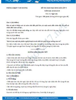 Đề thi HSG môn Ngữ văn lớp 9 năm 2019, Phòng GD&ĐT Tam Dương