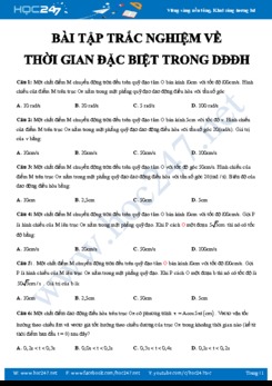 Chuyên đề bài tập trắc nghiệm về thời gian đặc biệt trong DĐĐH môn Vật lý 12