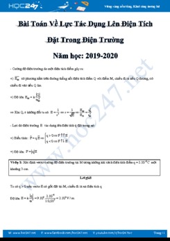 Giải bài toán về Lực tác dụng lên điện tích đặt trong từ trường môn Vật lý 11