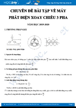Chuyên đề Bài tập về Máy phát điện xoay chiều 3 pha năm học 2019-2020