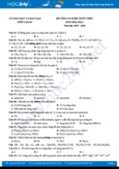 Đề tổng ôn kiến thức THPT môn Hóa học 12 năm 2019 - 2020