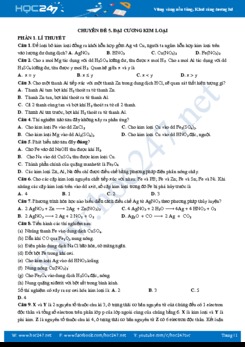 Đề cương ôn tập Đại cương về kim loại môn Hóa học 12 năm 2019 - 2020