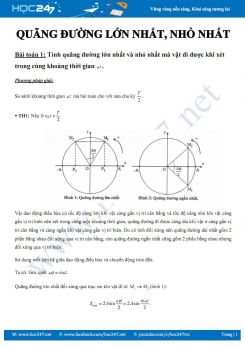 Dạng toán về tính Quãng đường lớn nhất và nhỏ nhất , thời gian ngắn nhất và dài nhất