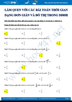 Làm quen với các Bài toán thời gian dạng đơn giản và đồ thị trong DĐĐH