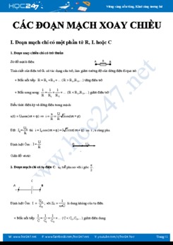 Lý thuyết và phương pháp giải bài tập về Các đoạn mạch xoay chiều năm 2019