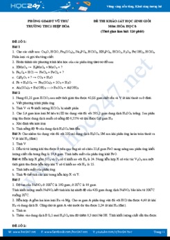Bộ đề khảo sát HSG môn Hóa học 8 năm 2019-2020 Trường THCS Hiệp Hòa
