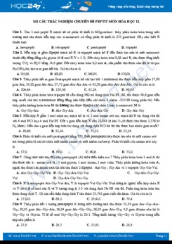 102 Câu trắc nghiệm chuyên đề Peptit môn Hóa học 12 năm 2019-2020