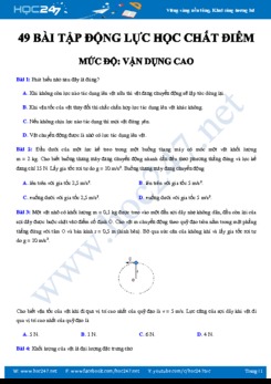 49 bài tập Động lực học chất điểm có lời giải chi tiết dành cho học sinh Khá- Giỏi môn Vật lý 10