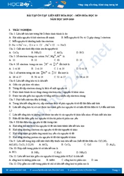 Bài tập ôn tập liên kết Hóa học môn Hóa 10 năm học 2019-2020