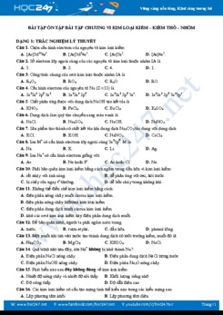 Bài tập ôn tập Chương 6 môn Hóa học 12 năm 2019-2020