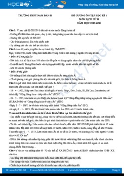 Đề cương ôn tập HK1 môn Lịch Sử 12 năm học 2019-2020 Trường THPT Nam Đàn II