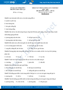 Đề thi HK1 môn GDCD 10 năm học 2019 - 2020 có đáp án Trường THPT Yên Lạc