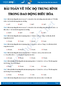 Bài toán về tốc độ trung bình trong Dao động điều hòa năm học 2019-2020