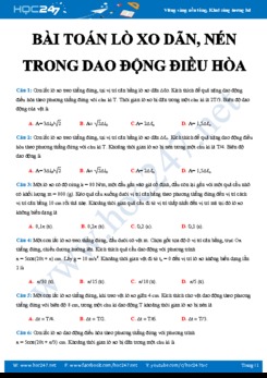 Bài toán lò xo dãn, nén trong Dao động điều hòa môn Vật lý 12 năm học 2019-2020