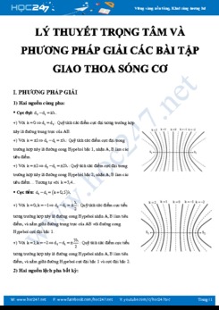 Lý thuyết trọng tâm và phương pháp giải các bài tập Giao thoa sóng cơ hay và khó