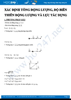 Phương pháp xác định tổng động lượng, độ biến thiên động lượng và lực tác dụng lên vật