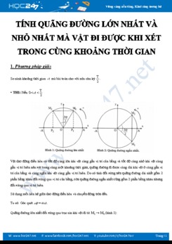 Tính quãng đường lớn nhất và nhỏ nhất mà vật đi được khi xét trong cùng khoảng thời gian