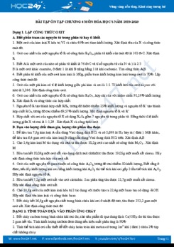 Bài tập ôn tập Chương 4 môn Hóa học 8 năm 2019-2020