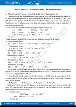 Những dạng bài tập thường nhầm lần trong Hóa học năm 2019-2020