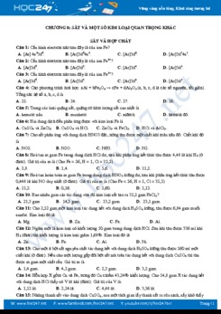 Trắc nghiệm Chương 8 Sắt và một số kim loại quan trọng khác môn Hóa học 12 năm 2019-2020
