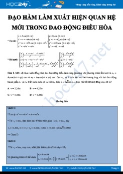 Khái quát về cơ sở của Đạo hàm làm xuất hiện quan hệ mới trong Dao động điều hòa