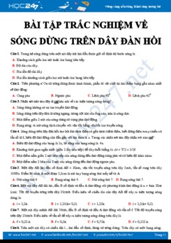 Chuyên đề Bài tập trắc nghiệm về Sóng dừng trên dây đàn hồi môn Vật lý 12