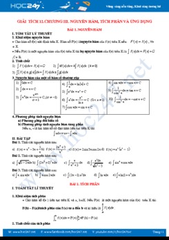 Nội dung ôn tập môn Toán 12 trong thời gian nghỉ dịch Trường THPT Phạm Văn Đồng