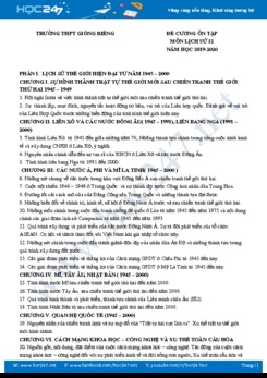 Đề cương ôn tập môn Lịch Sử 12 năm học 2019-2020 Trường THPT Giồng Riềng