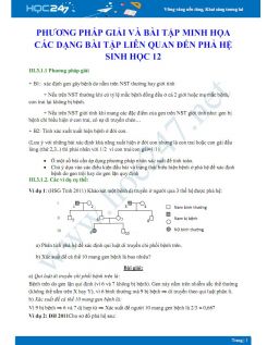 Phương pháp giải và bài tập minh họa các dạng bài tập liên quan đến Phả hệ Sinh học 12
