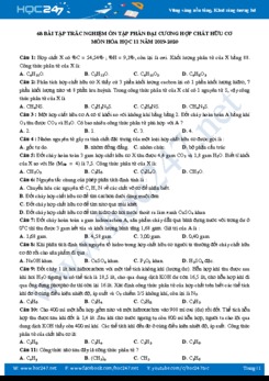 68 Bài tập trắc nghiệm ôn tập phần Đại cương hợp chất hữu cơ môn Hóa học 11 năm 2019-2020