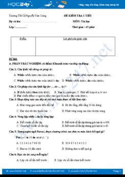 Đề thi HK2 môn Tin 8 năm 2019 Trường THCS Nguyễn Văn Cưng có đáp án.pdf