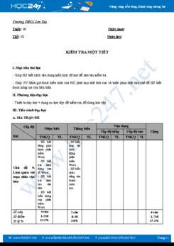 Đề KT 1 tiết HK2 môn Tin 6 năm 2019 Trường THCS Sơn Tây có đáp án