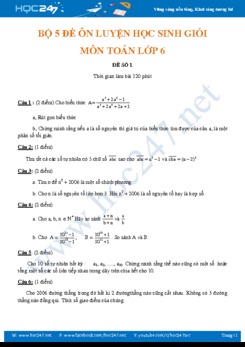 Bộ 5 đề ôn thi HSG môn Toán lớp 6 năm 2019