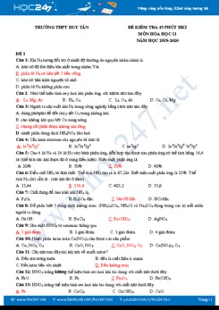 Bộ 5 đề kiểm tra HK2 môn Hóa học 11 năm 2019-2020 Trường THPT Duy Tân