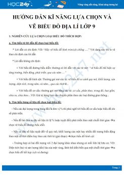 Hướng dẫn kĩ năng lựa chọn và vẽ biểu đồ Địa lí lớp 9