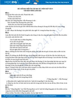 Bộ 4 đề đọc- hiểu ôn tập HK2 môn Ngữ Văn 9 - Văn bản Viếng lăng Bác