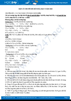 Một số chuyên đề môn Hóa học 9 năm học 2019-2020