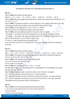 Bộ 8 đề ôn thi HK2 năm 2020 môn Hóa học 10