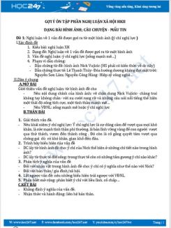 Gợi ý ôn tập HK2 năm 2020 môn Ngữ Văn 9 - Phần Nghị luận xã hội