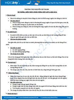 Ôn tập HK2 phần Tiếng Việt môn Ngữ Văn 6 - Trường THCS Nguyễn Chí Thanh